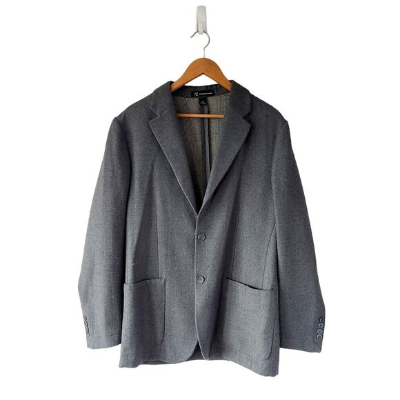 Vintage INC Gray Wool Blazer in Size 42R - Classic Men's Jacket - Picture 1 of 8